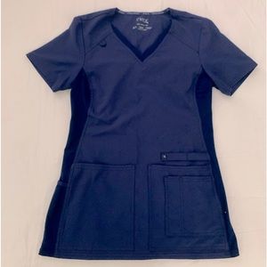 Cherokee Iflex Scrub Top XXS Navy